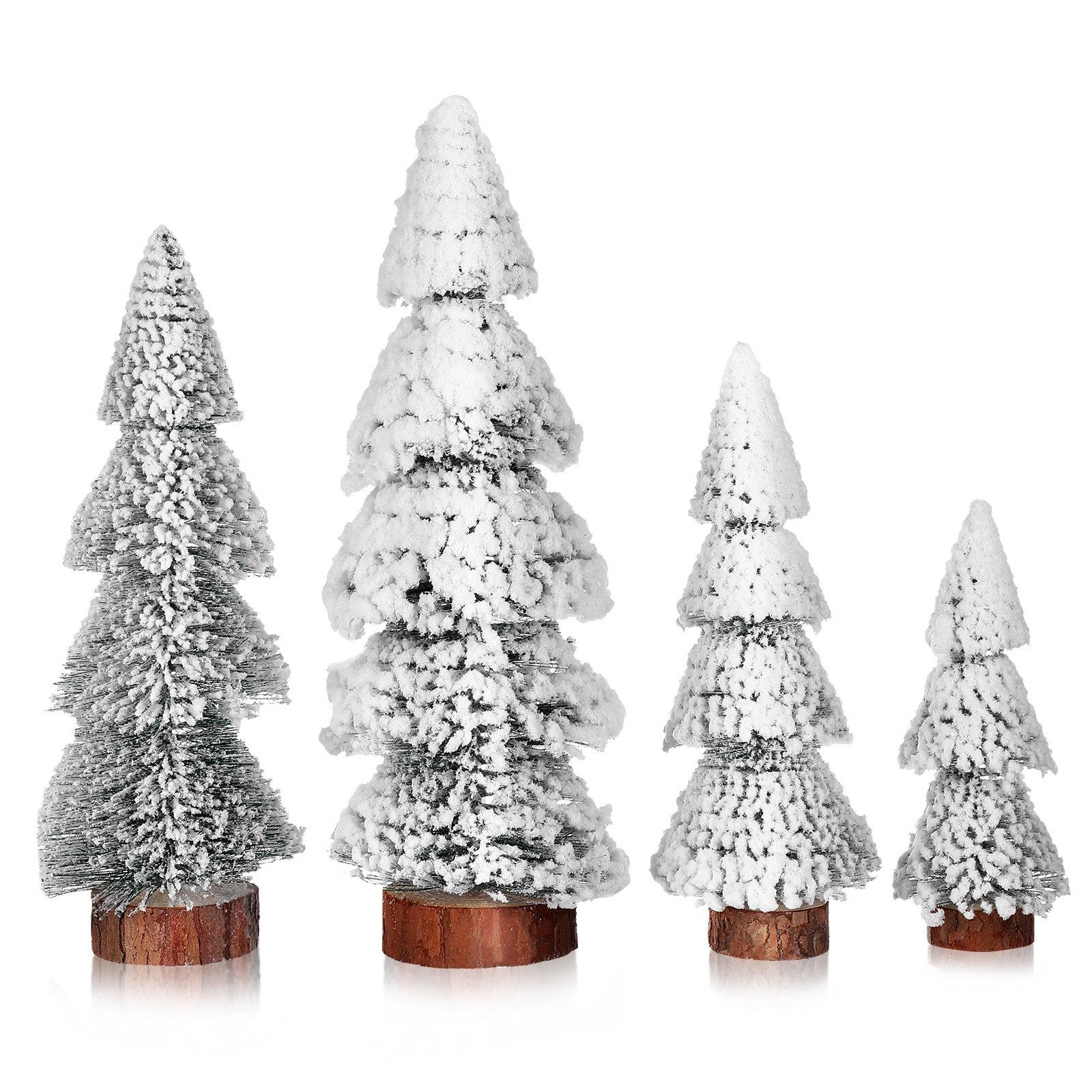 

4Pcs Christmas Tree Miniature Pine Desktop Xmas Tabletop Decor Party Holiday Decoration Festive Home Ornament Miniature Trees other