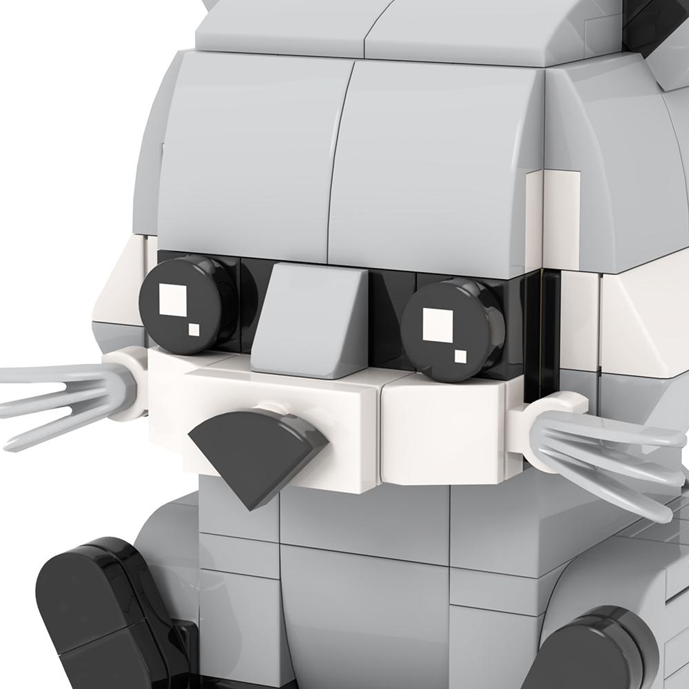 MOOXI Animal Series 158Pcs MOC Bricks Raccoon BrickHeadsed Building Block Kids Education Toys For Children Birthday Gift MOC7222
