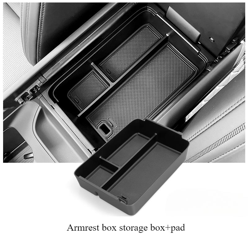 Central Control Storage Box for Hyundai Santa Fe 2024 2025 2026 Water Cup Holder Wireless Charging Pad Car Interior Accessories