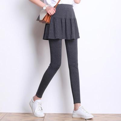 Women's Plus Size Pleated Skirt Leggings - 2024 Spring/Autumn Yoga Pants 