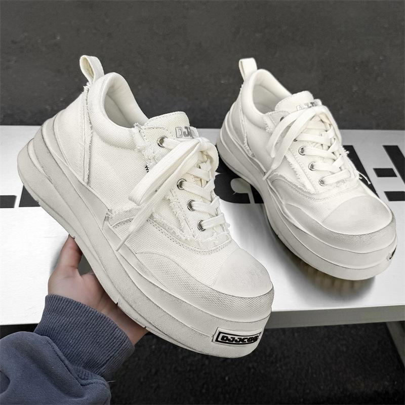 Нишевые старые дизайнерские кеды весенние новые уличные на платформе спортивные повседневные туфли 38 белый