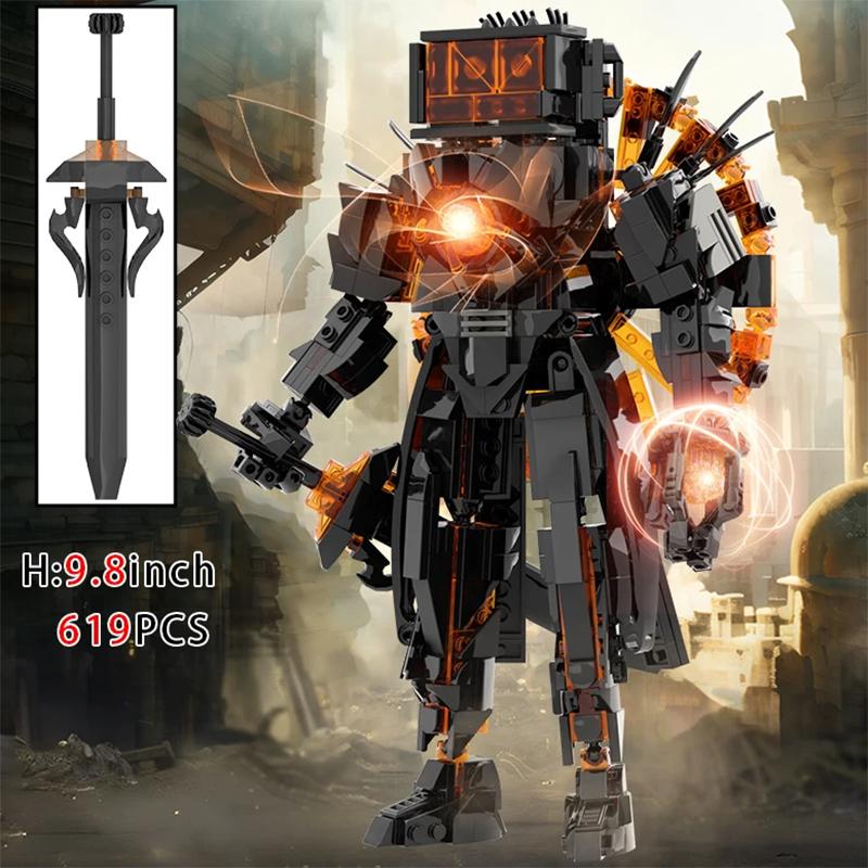 Skibidi Toilet Titan TV Man Speakerman Horror Game Bosses Camara Building Block Cartoon Doll Model Kids Birthday Halloween Gift