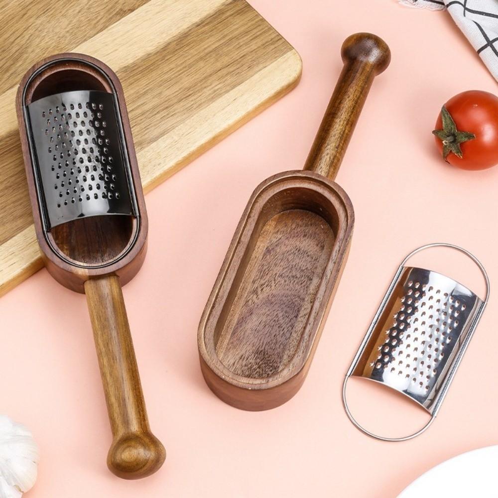 With Storage Box Stainless Steel Grater Solid Wood Vegetable Slicer Practical Cheese Grater  Baking