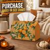 1pc Citrus Orange Blossom Tissue Box with Branch - Durable Napkin Holder Suitable for Car, Kitchen, Tabletop Decor, Decorative Napkin Organizer for Ho