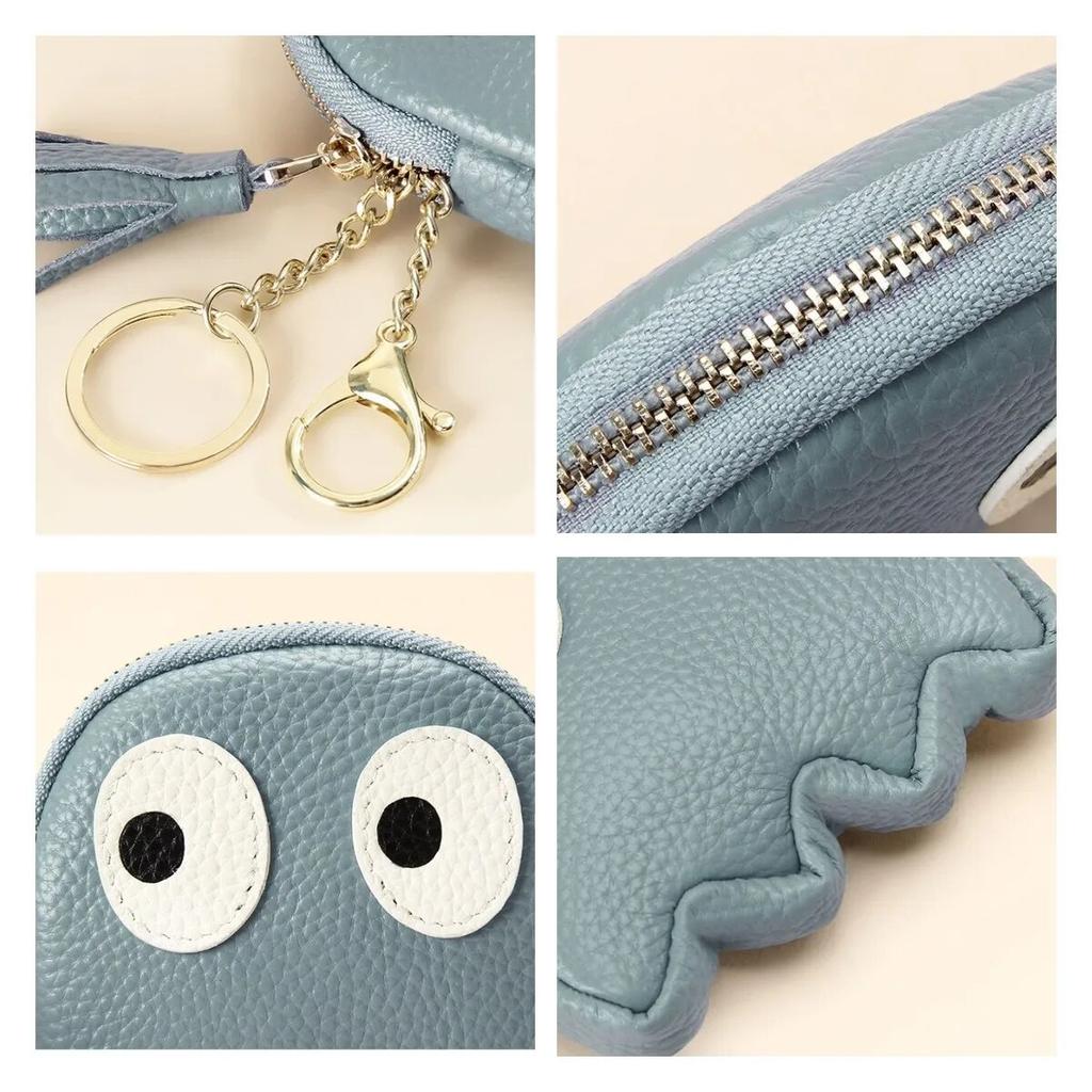 Cartoon Cute Coin Purse Leather Coin Purse Mini Niche Design Korea Ins Soft First Leather Coin Purse Girls Nice Gift