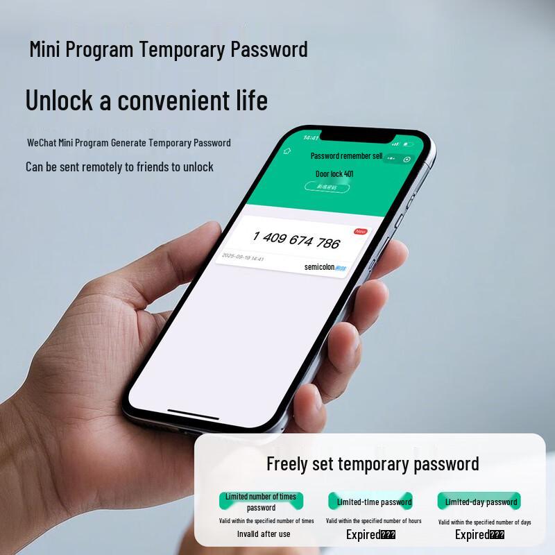 ZUCON Smart Fingerprint Door Lock CN plug (adapter included)