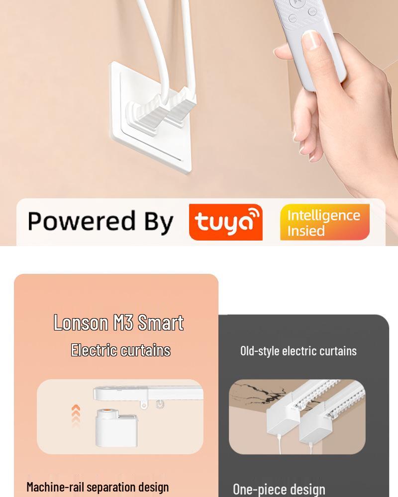 Tuya ZigBee Smart Silent Electric Curtain Motor for Automatic Control