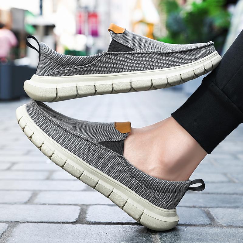 Herren Freizeit Canvas Schuhe Herren Loafer Atmungsaktive Slip-on Flats Herren Vulkanisierte Schuhe Fahrerschuhe Übergröße 47 Laufschuhe