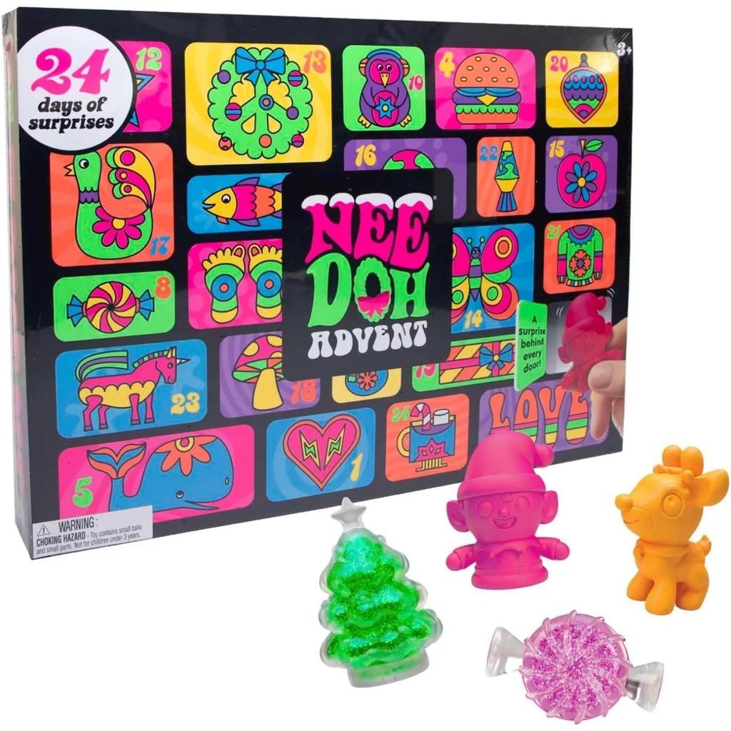 NeeDoh Calendar Halloween Advent Calendar 24 Days, Spooky Squishy Slow Rise Stress Relief Toys Countdown Gift Box