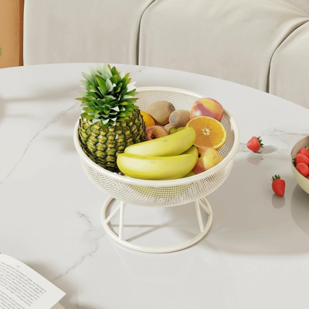 Metal Tiered Fruit Basket Hollow-Out Snack Display Rack Fruit Basket  Home Office Use