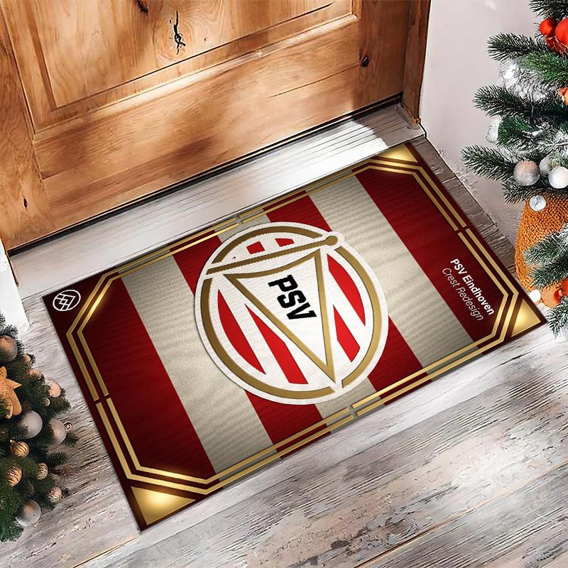 PSV Eindhoven FC Soccer Football Pattern Soft Area Rug Non Slip Indoor Floor Carpet Sports Decor Mat for Bedroom