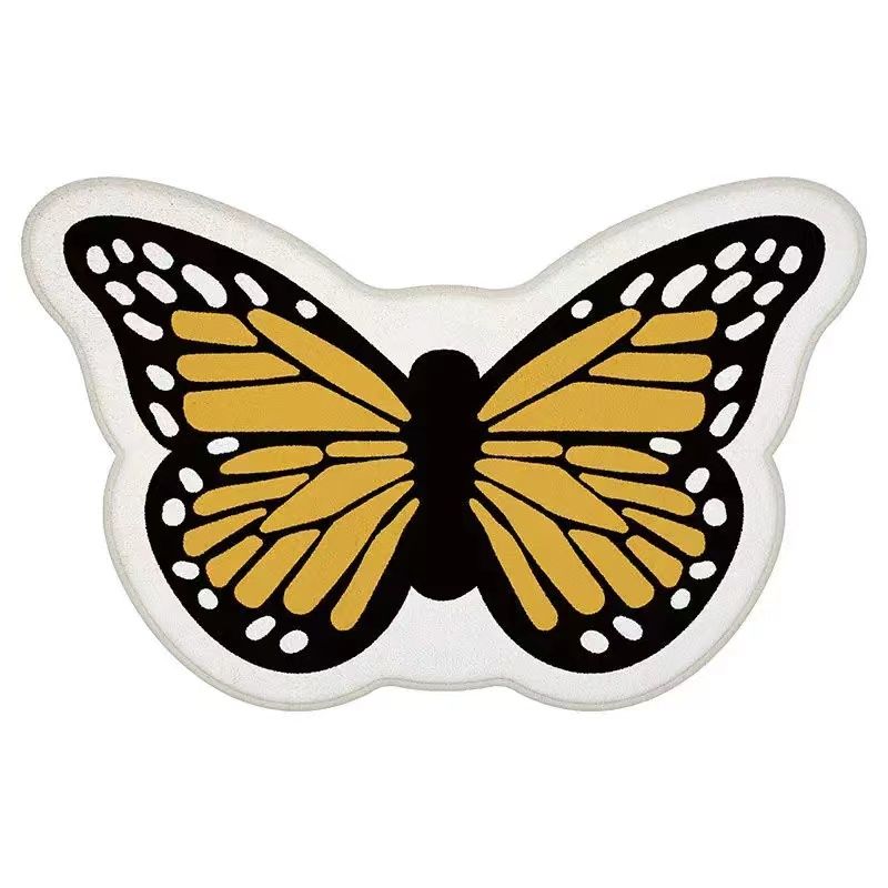 Butterfly Shaped Living Room Carpet Bedroom Entrance Floor Mat Anti-slip Bathroom Mat