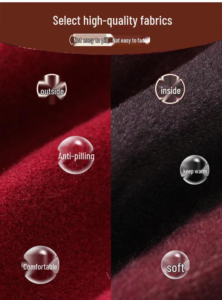 Chinese Style Winter Fur Collar Coat for Elderly Women - Thick Cotton Velvet Jacket