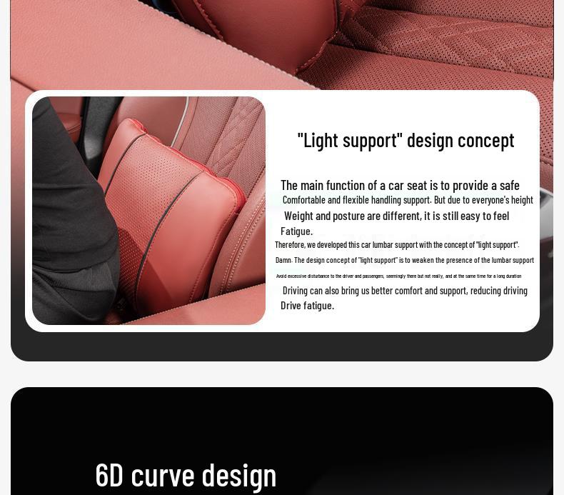 Denza Auto Hoofdsteun Neksteun & Lendensteun Set - D9/Z9GT Interieur Accessoires