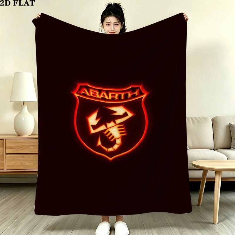 Abarth Print Flaneldecke, Hohe Qualität, Bequem für alle Jahreszeiten, Heimdekoration, Wärme und Komfort, Perfekt für Weihnachtsgeschenke