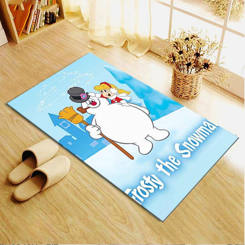 2026 NEUER Frosty the Snowman Teppich für Wohnzimmer Schlafzimmer Zuhause Sofadekoration, Kinderspiel rutschfeste Fußmatte