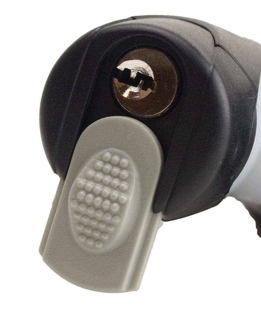 PALMY Wire Lock with Dust X Black P-555 Cover, 8 1800mm,