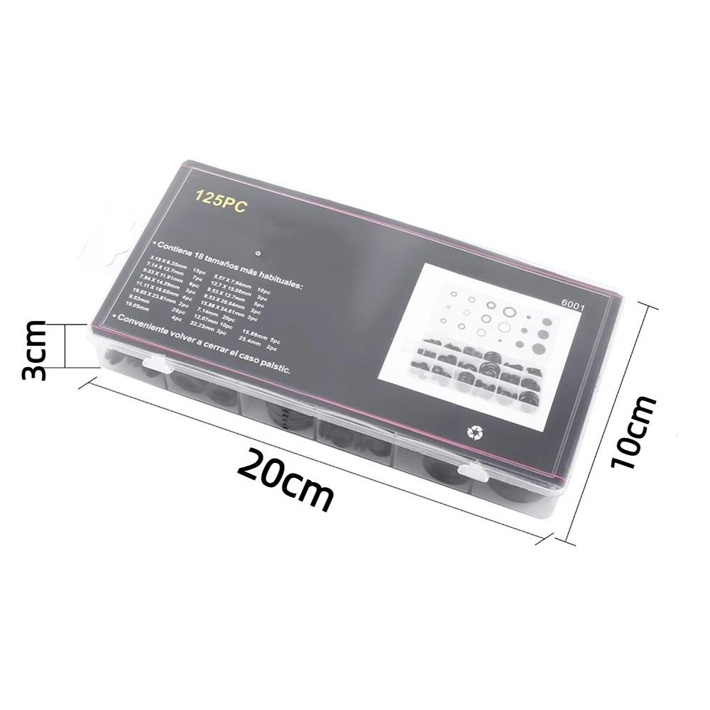 125 pcs 18 Sizes Rubber Grommet Kit Hollow Closed Wire Grommets Firewall Grommet