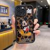 Leopard print Mickey hand rope is suitable for Huawei nova15pro mobile phone case Honor 600 personalized eye ladder soft case