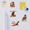 Adesivo Protetor Punch The Monkey Macaco Bebê Fofo Segurando Brinquedo de Pelúcia Decalque Adesivos Quentes de Cura para Decoração e Presentes de Crianças
