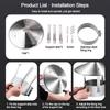75-160mm Stove Pipe Protector Cover Stainless Steel Rain Pipe Cap  Ventilation System