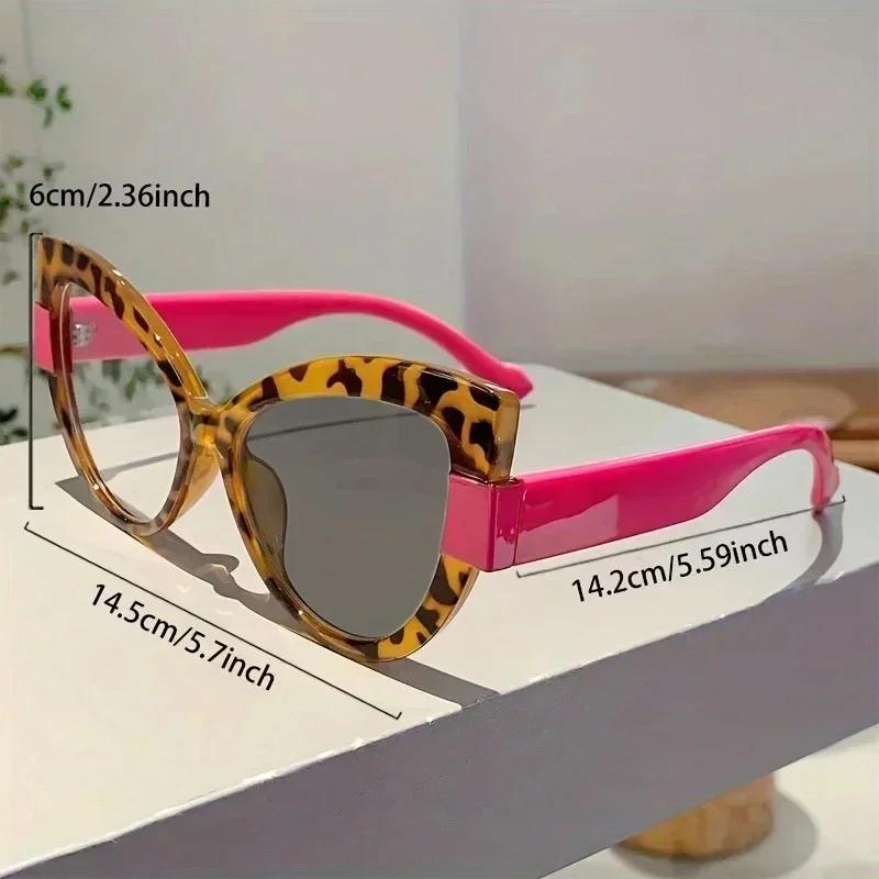 Retro Large Frame Cat Eye Photochromic Myopia Glasses Gradient Frame Premium Sense Reading Glasses UV Protection Glasses Woman