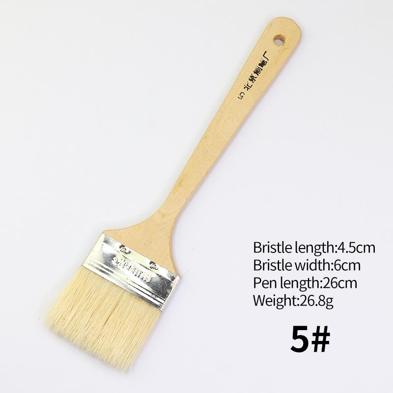 1Pc Wooden Handle Paint Brush Acrylic Watercolor Gouache Wall Oil Drawing Artist Student Painting Art Supplies