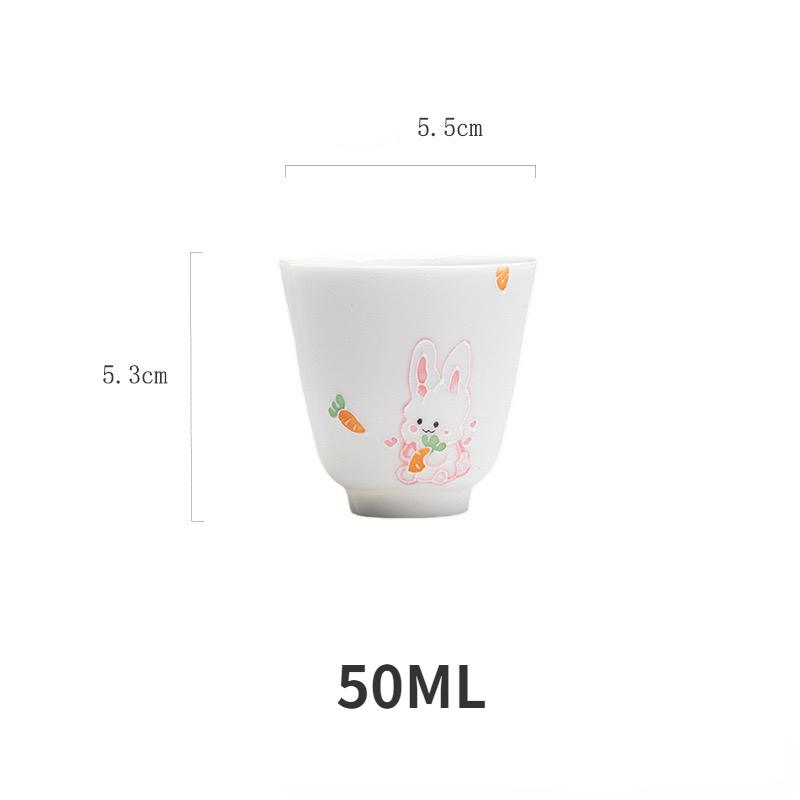 Japonská ručně malovaná konvice na čaj Moe Rabbit, zvedací hrnec, domácí bílá porcelánová bublinková konvice na čaj s kuličkovým otvorem, filtr, kung-fu čajová sada