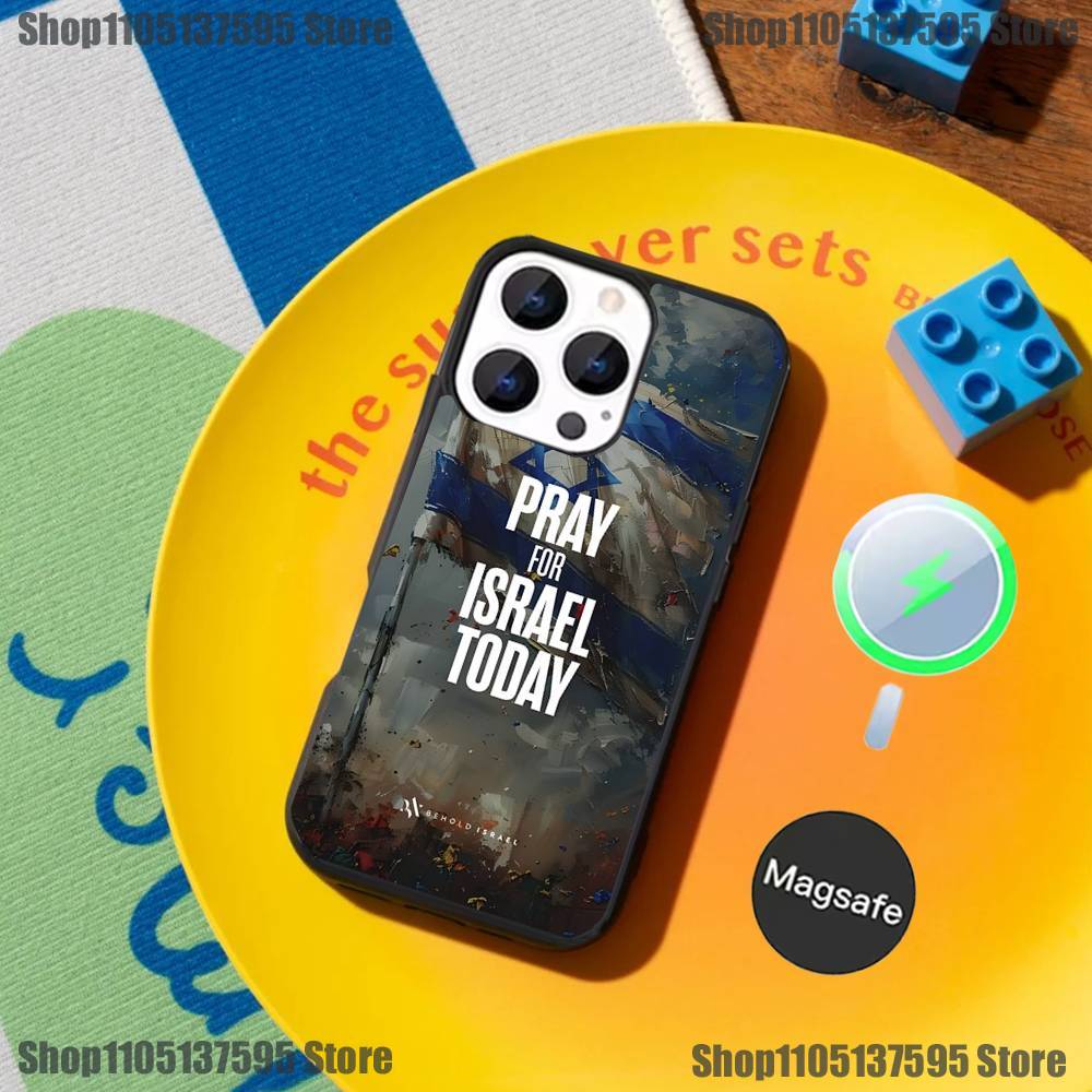 Star of David I-Israel Flag Phone Case For iPhone 17,16,15,14,13,12,11,Pro,Max,Plus,Mini,SE4 Magnetic Magsafe Wireless Charging