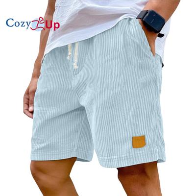 Herren Corduroy Kordelzug Shorts - Sommer Lockerer Schnitt, Gerades Bein, Atmungsaktiv, Schnelltrocknend, Lässige Sportliche Fünf-Zoll-Shorts