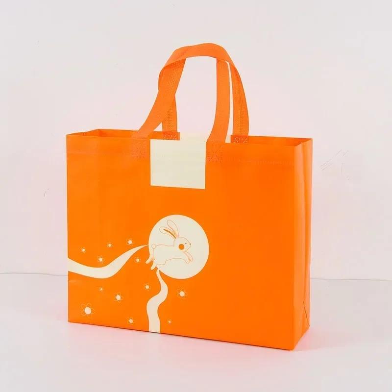 10pcs Coated Non-woven Fabric Bag Clothing Nonwovens Pack Handbag Environmentally Friendly Gift Shopping Packaging Pouch