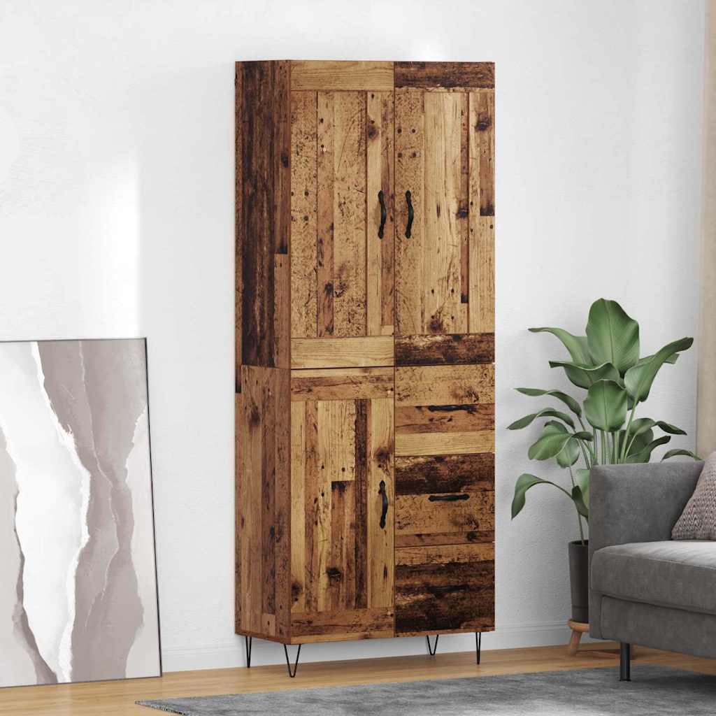 Highboard Reclaimed Wood 69.5 x 34 x 180 cm Particleboard
