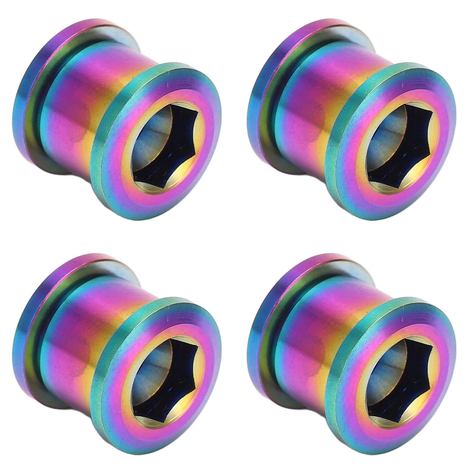 4Pcs Chainwheel Disc Screw   Alloy Single Disc Bike Disc Screw for Mountain Bikes