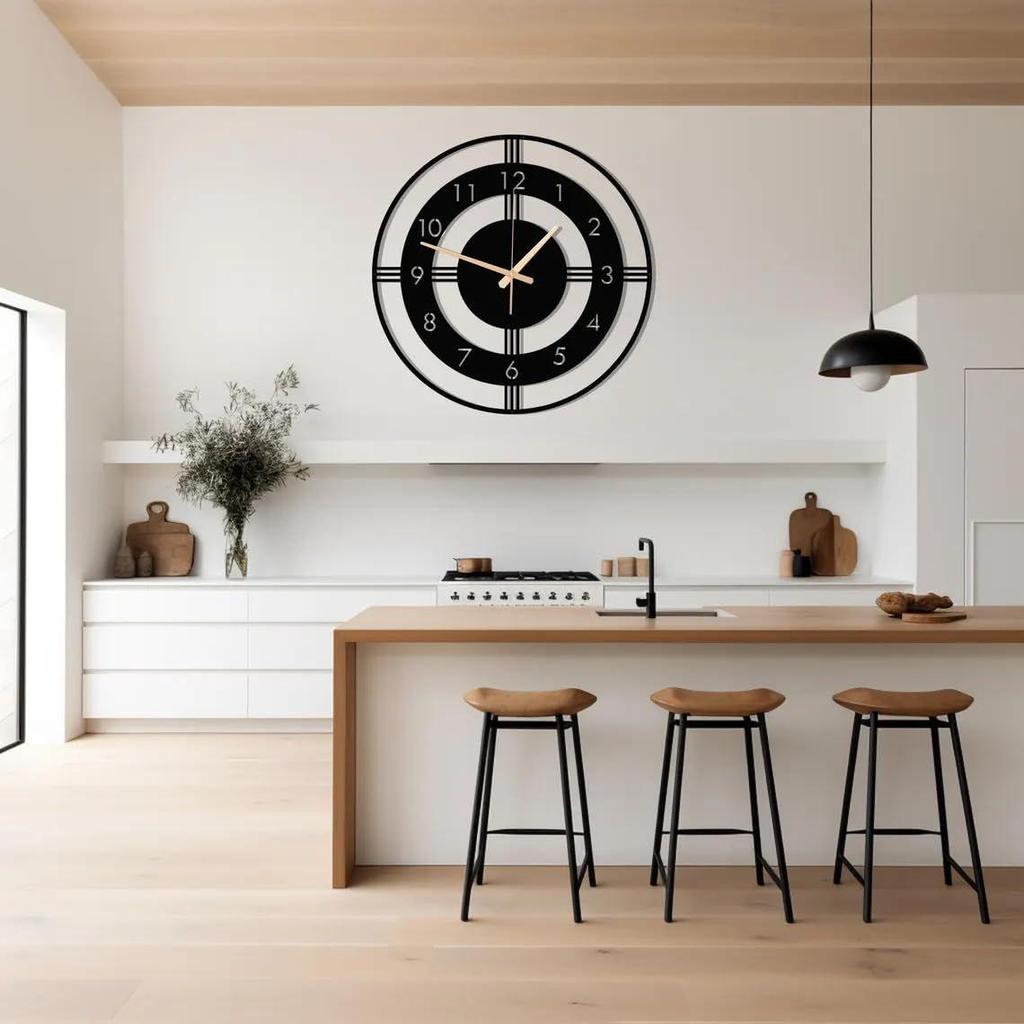 Stílusos Fém Analóg Falióra Nappaliba, Irodába, Konyhába, Otthonra és Előszobába | Antik Díszes Nagy Méretű Modern Falióra Lakberendezéshez (60cm)