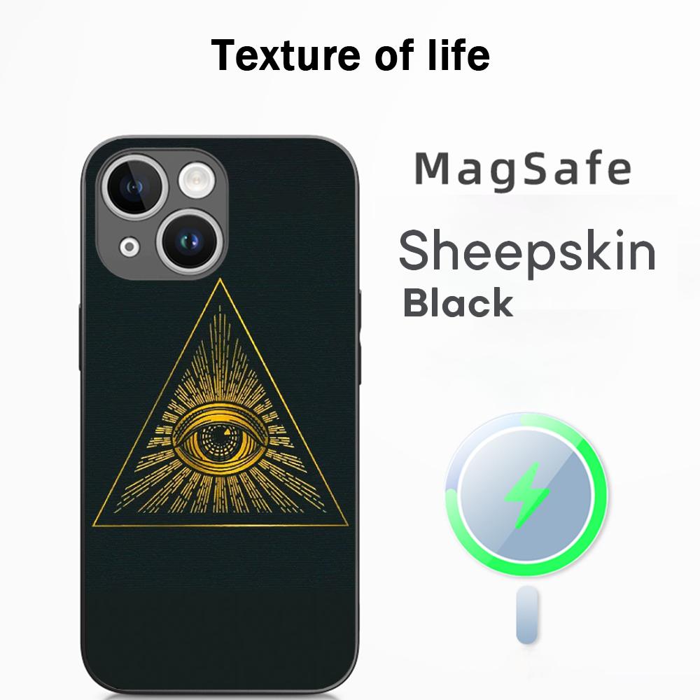 

Eye of Horus cool pattern art design Phone Case For iPhone 17 16 15 14 13 12 Plus Pro Max High-end Luxury Magsafe Sheepskin iPhone 12 Pro Max