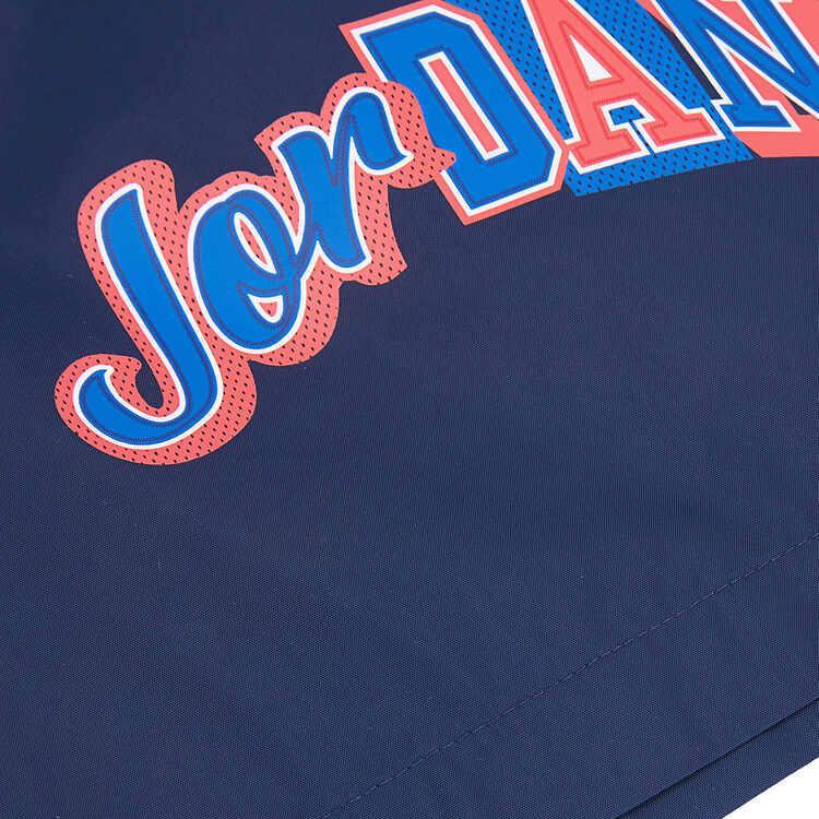 Jordan Alphabet Logo Print Basketball Shorts Men Bottoms Navy-Blue FQ0361-410