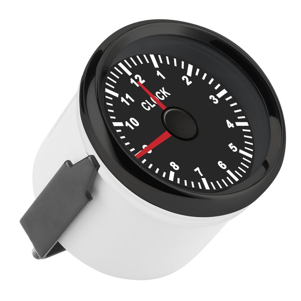 Instrument universal ceas 2in 0-12 orometru iluminare de fundal roșie 12V 24V pentru mașină barcă iaht motocicletă cadran negru negru