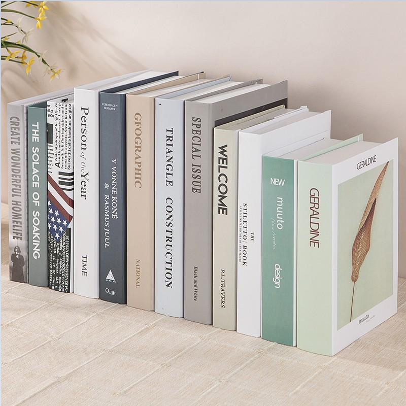 Nordic Minimalist Decorative Bookshelf Props for Modern Living Room and Wine Cabinet Display