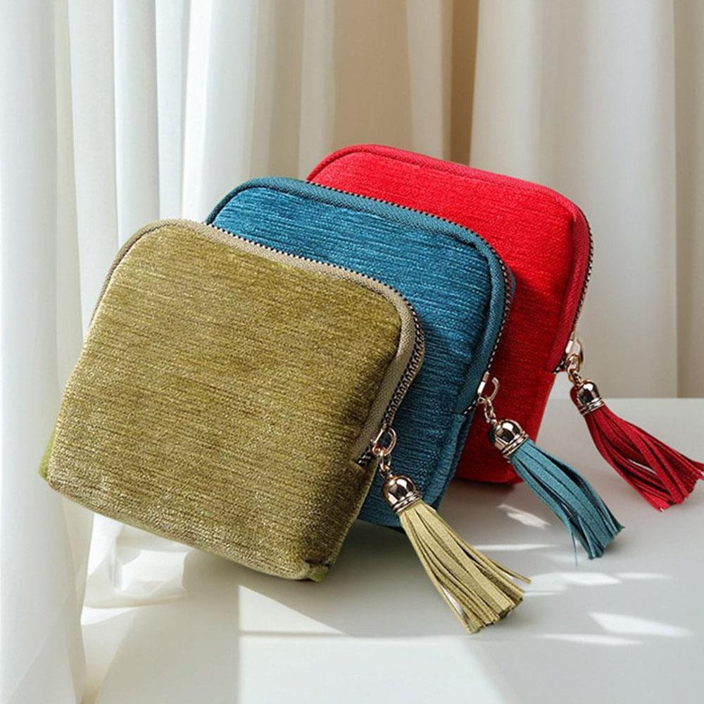 Portable Travel Jewelry Storage Bag Multi-layer Tassel Crystal Bracelet Storage Pouch Handheld Wallet Bracelet Jewelry Bags