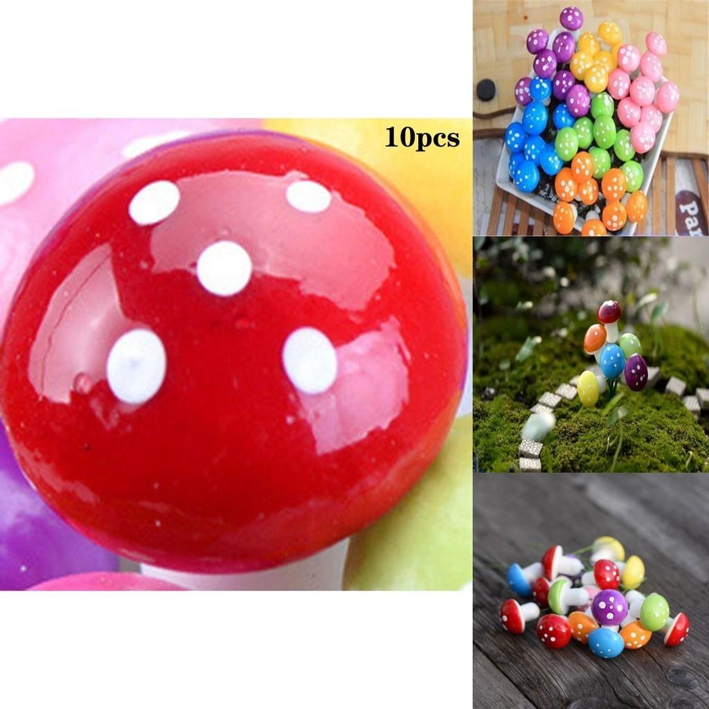 Handcrafted Foam Mushrooms In 8 Colors For Delightful Miniature Garden Art