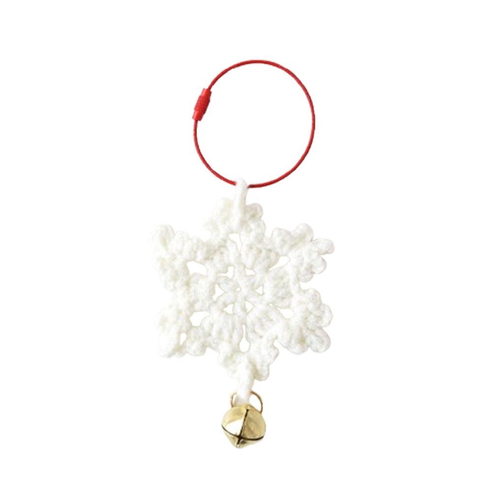 

Снежинка Колокольчик Рождественский Колокольчик Ручной Работы Вязаный Подвеска на Рождественскую Елку Праздничные Венки Style 4