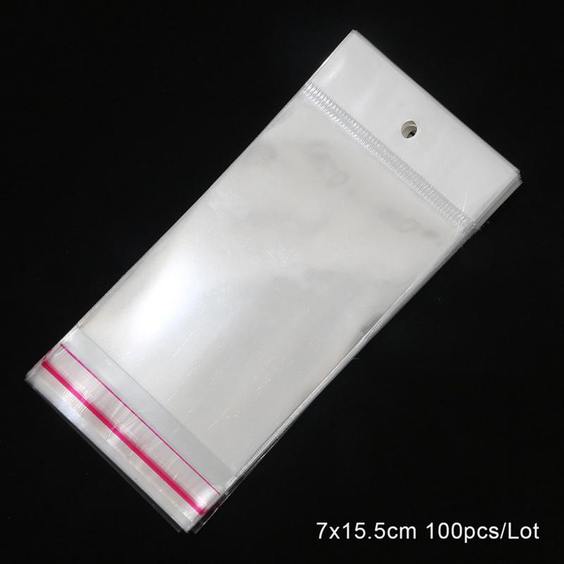 100Pcs Sealable Plastic Transparent Small Packaging Bag For Jewelry