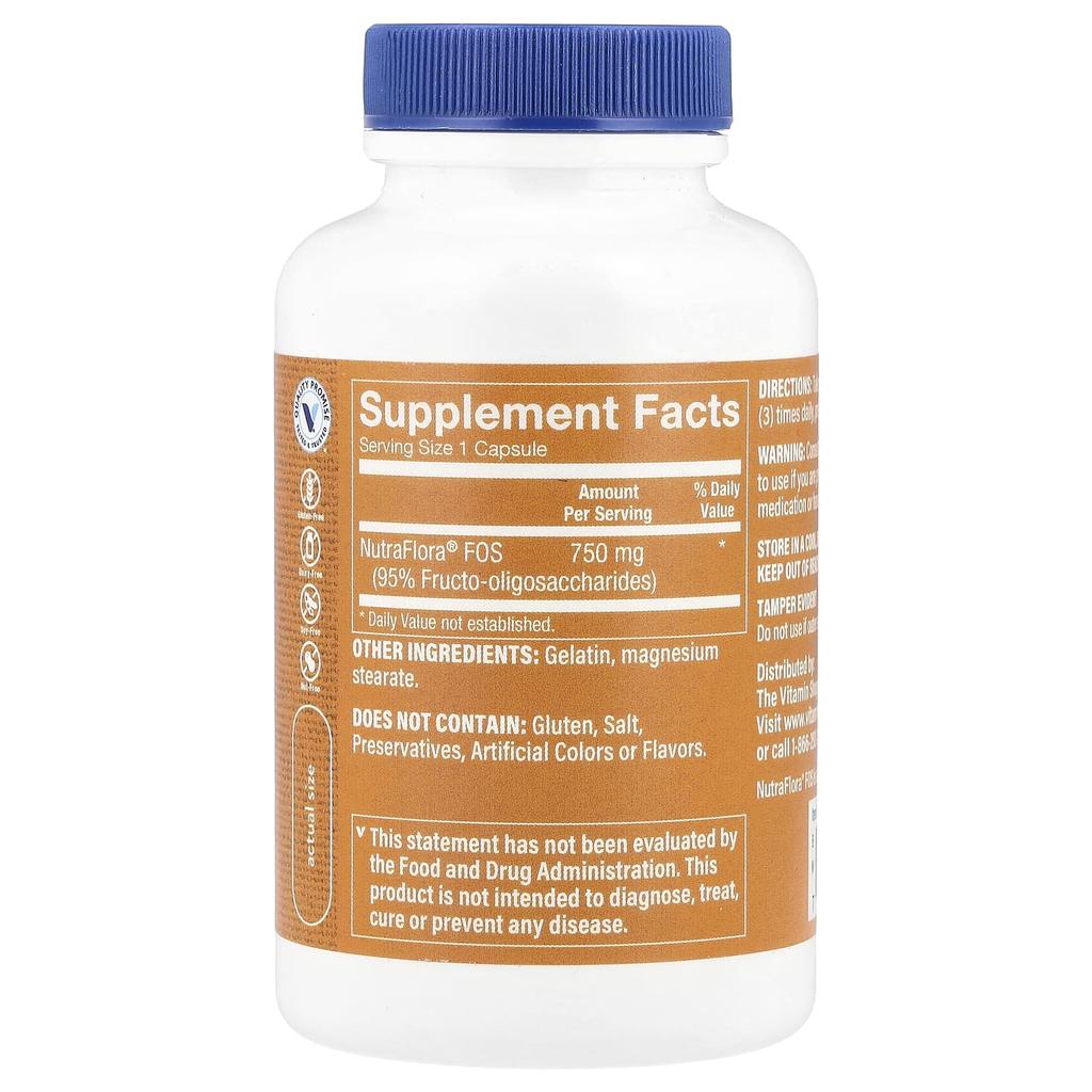 Nutraflora® Fos Probiotic, 750Mg, 100 Capsules