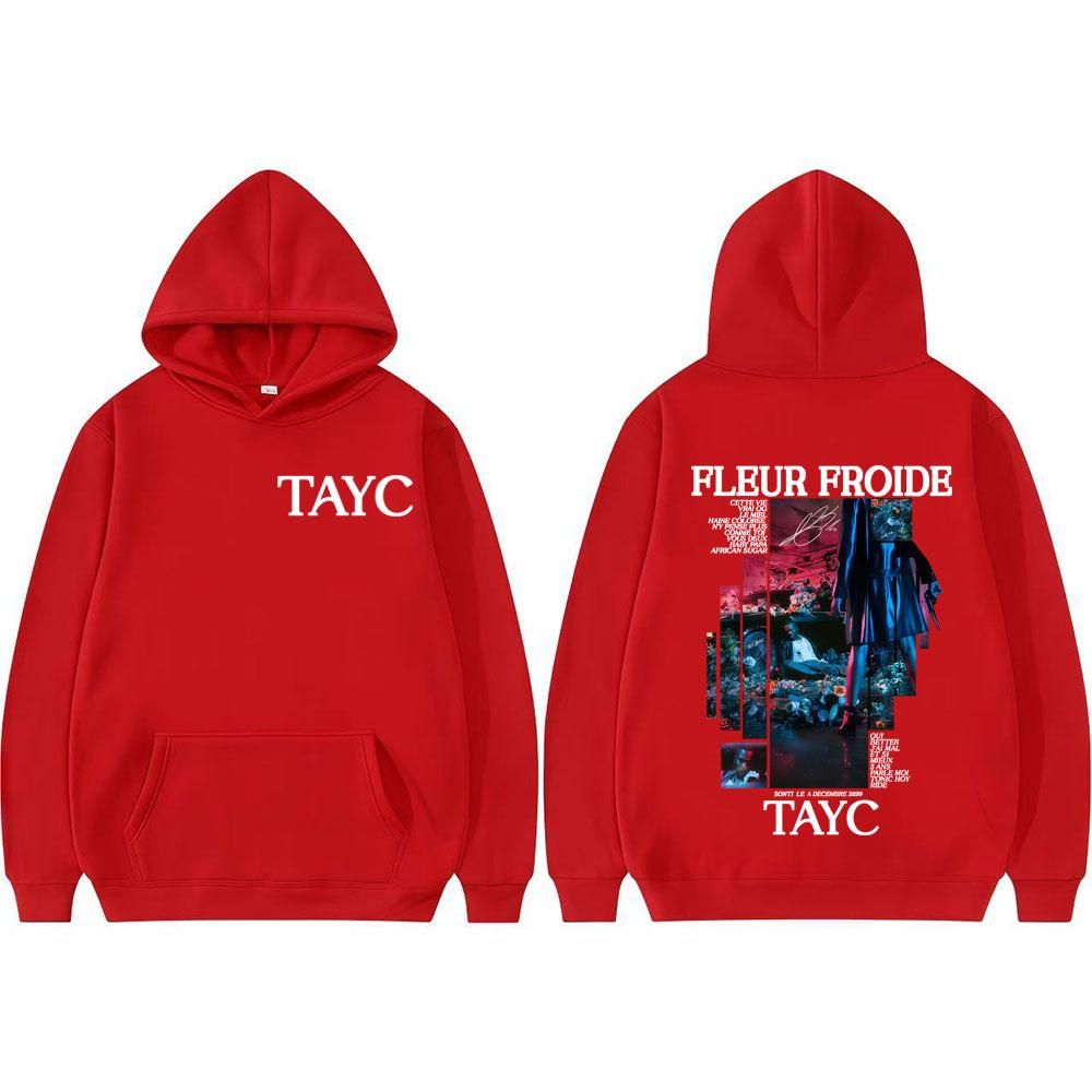 Rapper Tayc Fleur Froide Felpe Grafiche Album Uomo Donna Moda Gotica Retrò Felpa Musica Pop Maschile Casual Felpe con Cappuccio Oversize