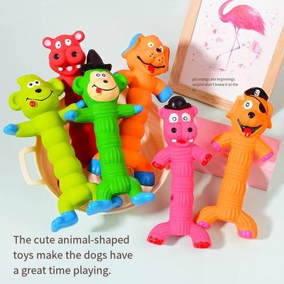 Quietschende Ente/Kuh aus Latex für Hunde – Kauspielzeug mit Geräuschfunktion für kleine und große Hunde – bissfest und interaktiv