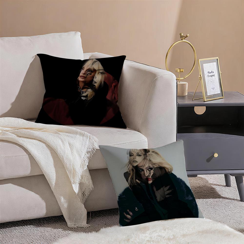 Music Personal B-Bebe Rexha Singer Pillow Case Pattern Printed Pillowcase For Living Room Sofa Cushion Cover & Bedroom Decor