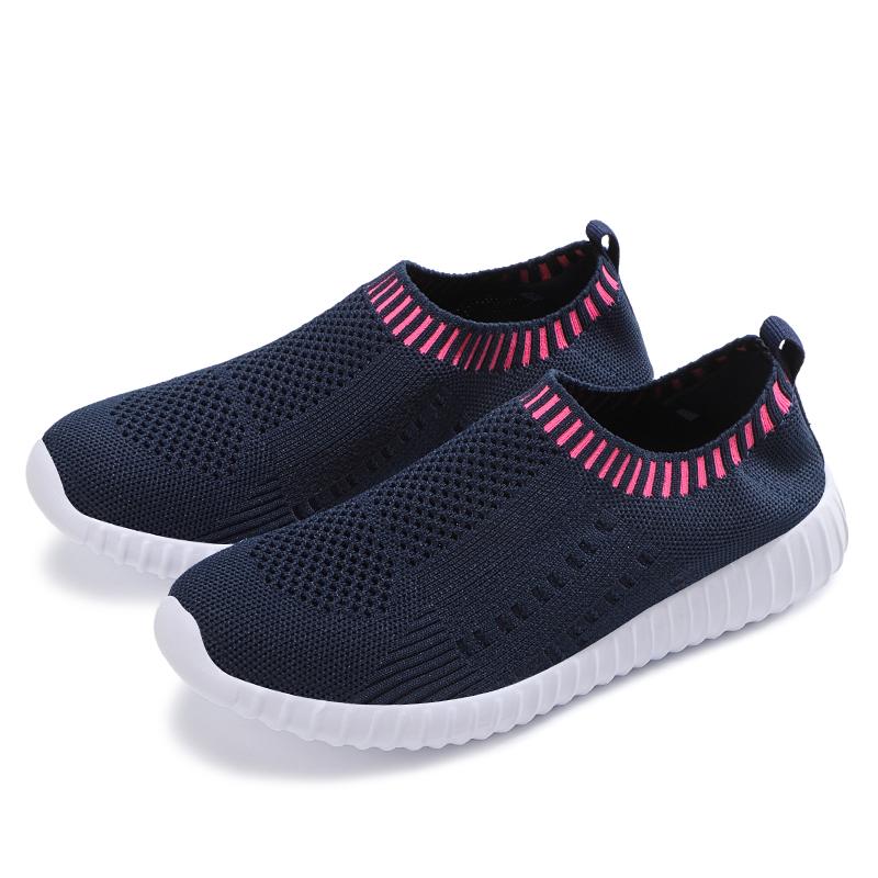 Sommer Outfits Damen Mesh Low Cut Running Shoes Slip in Slip in Slip on Lazy Shoes 2025 Flat Shoes Outdoor Walking Flat Shoes