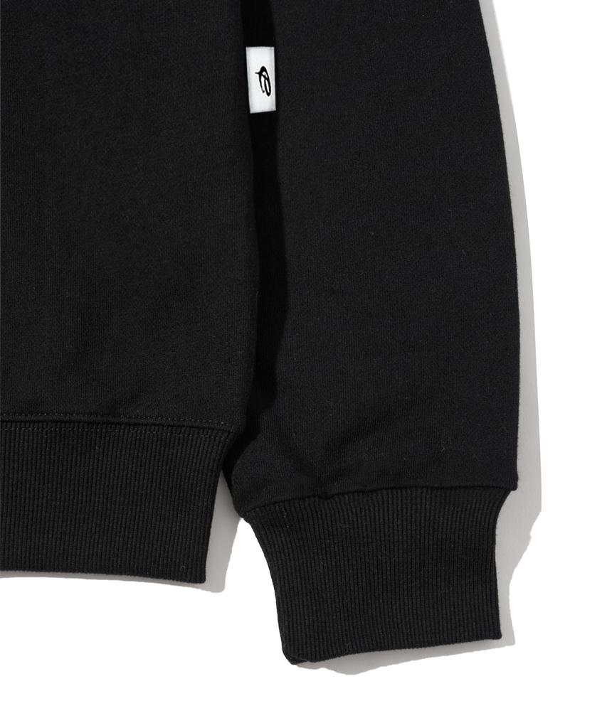 Pop Rabbit Print Hoodie Black