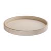Secure Edges Round Leather Storage Tray For Household Safety Preventing Accidental Falls Suitable For Families