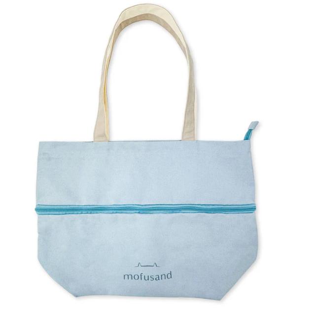 Mofusand Stretchable Tote Bag L Size ( Blue ) Japan NEW